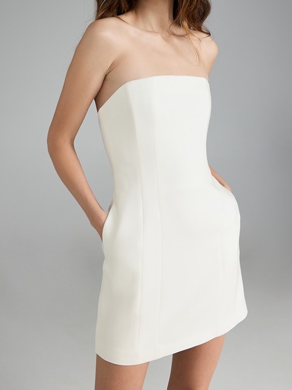 A.L.C. Elsie Strapless White Mini Dress Sz4 NEW Chic‎ Classy Bridal Feminine